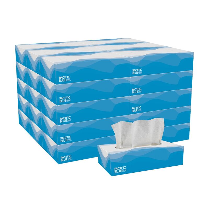 Preference Facial Tissue - Soft, 100% Natural Fibers with Pull-Through Tear-Top Box Design