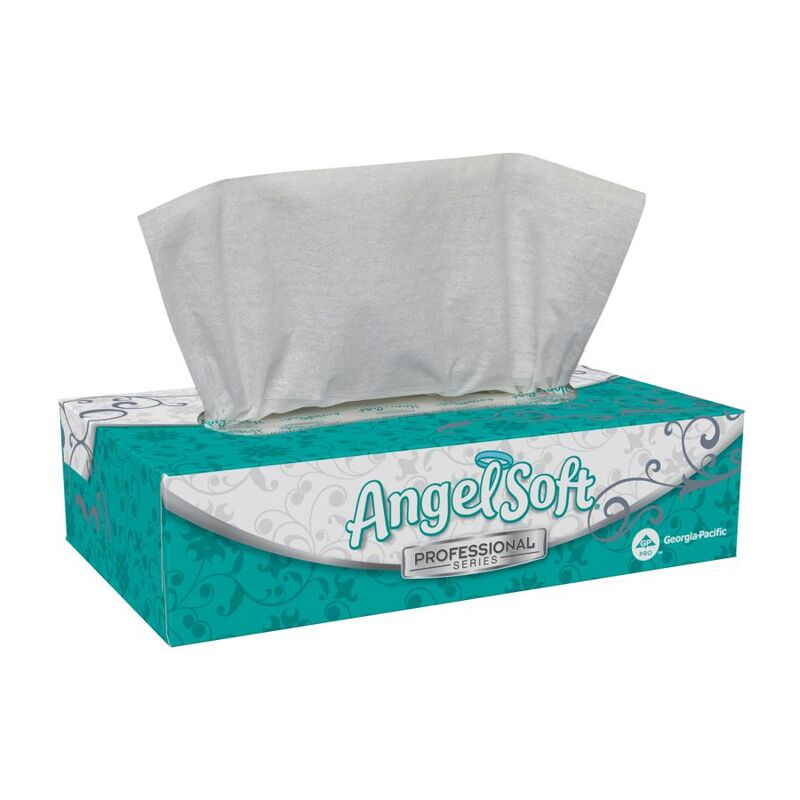 AngelSoft Professional Series Facial Tissues, a 100 Count Box with 4-Ply Softness