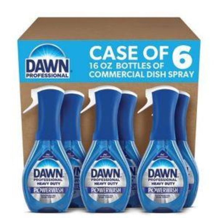 DAWN Professional Heavy Duty Powerwash Commercial Dish Spray, Case of 6 (16 fl oz bottles)