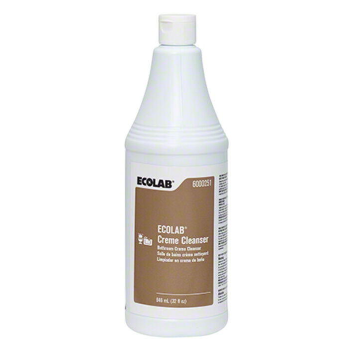 Ecolab Creme Cleanser - Professional Bathroom Sanitizer, NSF G718 Certified, 32 fl oz (946 ml)