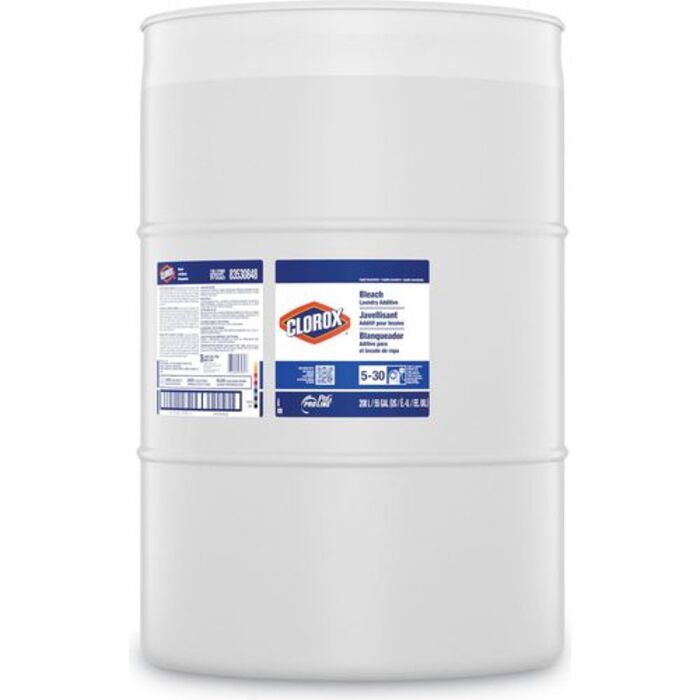 CLOROX ProLINE Laundry Bleach Concentrate, 15 Gallon Industrial Drum for Commercial Laundries