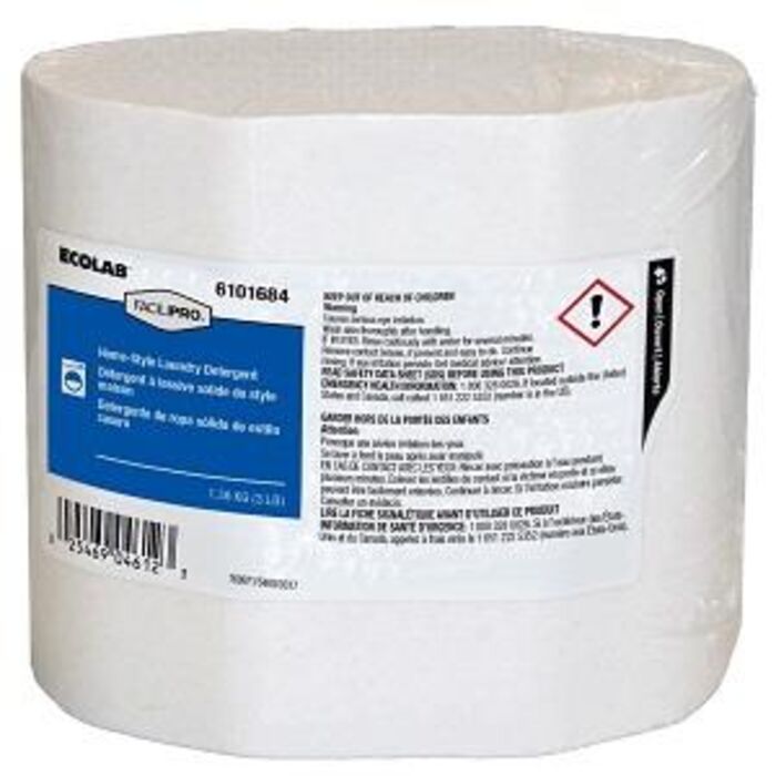Ecolab FaciliPro Home-Style Solid Laundry Detergent - No Rinse Formula for All Fabrics