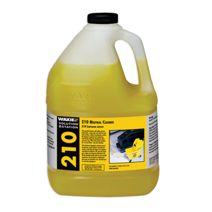 WAXIE 210 Neutral Cleaner, Acid & Ammonia Free Solution - 45 oz Yellow Liquid