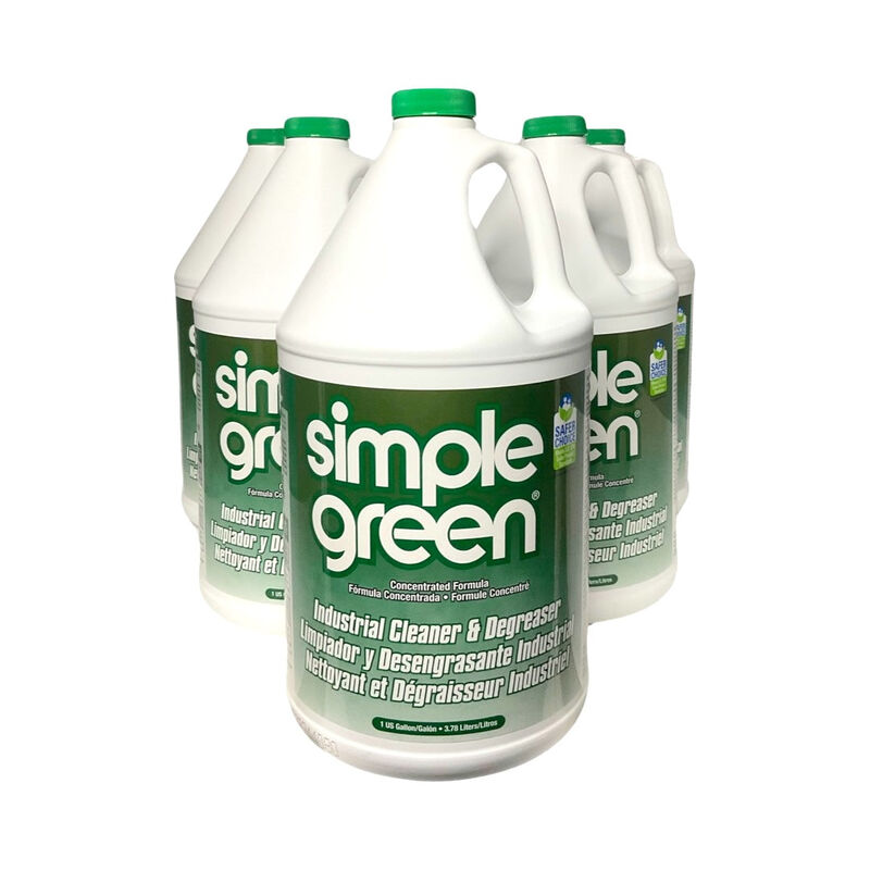 Simple Green Industrial Cleaner & Degreaser Case of 4 (1 Gallon Bottles) - Concentrated Formula