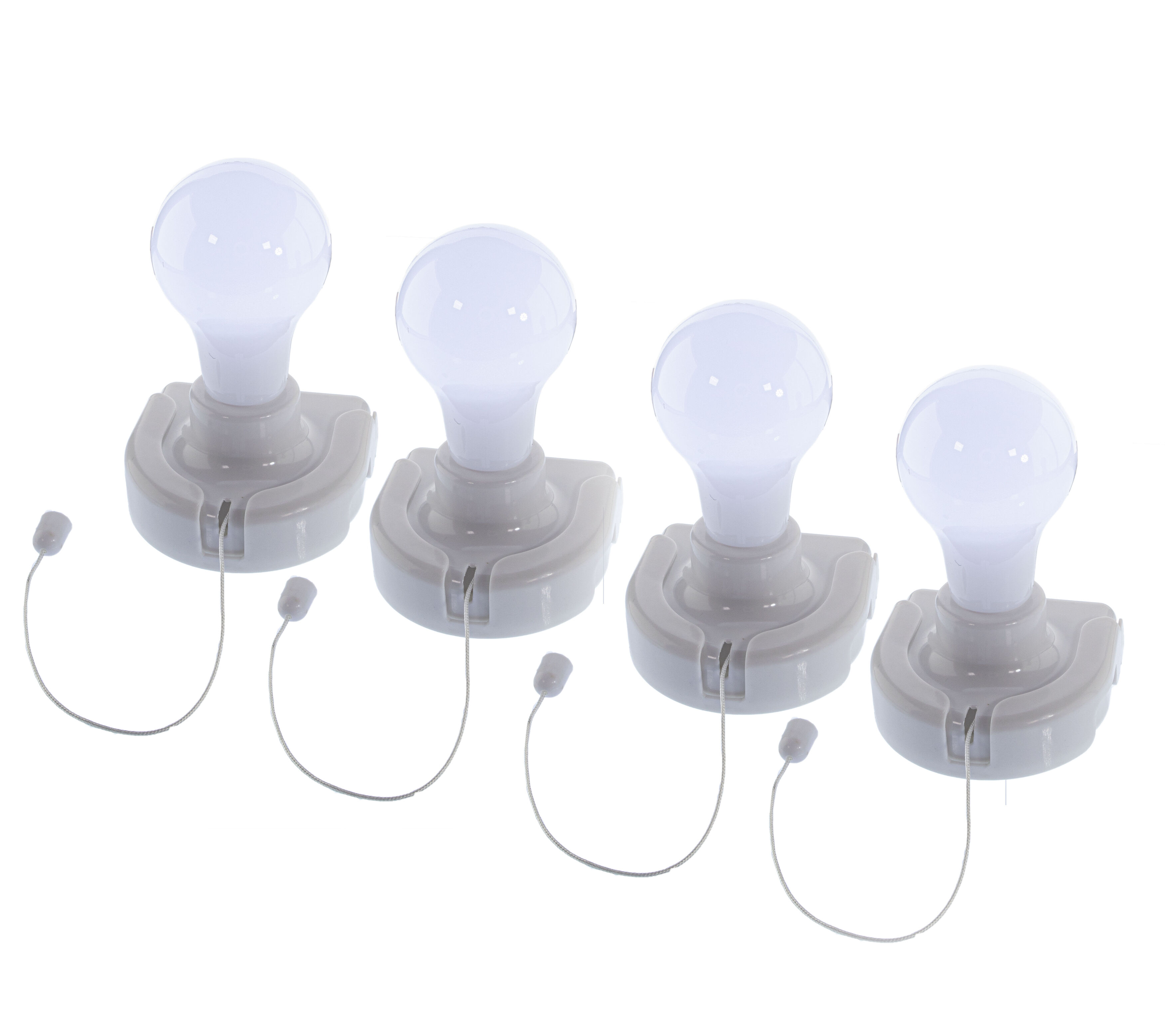 Battery Operated Wireless Stick-Up LED Bulbs - 4pc - Peel & Stick Instant Portable Cordless Light for Closets, Sheds & Outdoors - Portable, Cordless, Mountable & Ultra-Bright for Power Outages.