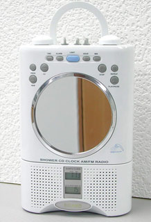 AM/FM CD Shower Radio W/Mirror