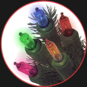 50 Light Multi Color - Green Wire