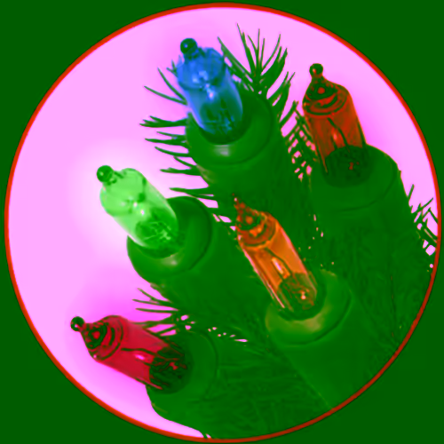 50 Light Multi Color - Green Wire