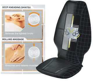 Shiatsu Roller Massaging Cushion - Therapist 200 Deluxe