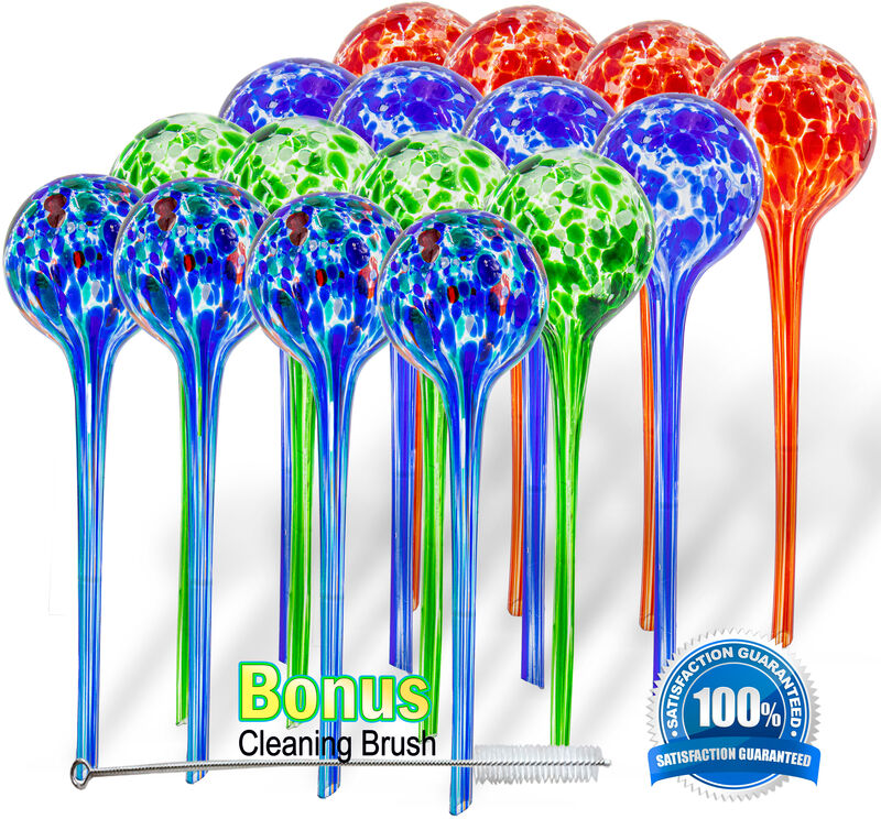 Plant Watering Globes - Automatic Watering Bulbs - 16pc Large