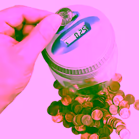 Digital Counting Money Jar