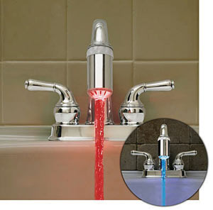 Temperature Controlled LED Faucet Light