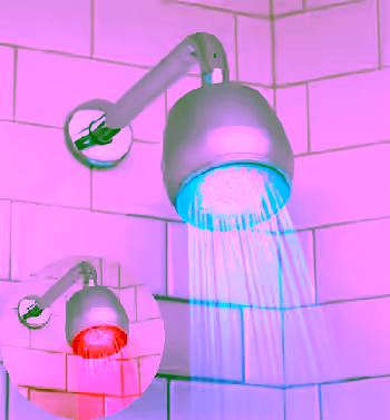 Temperature Controlled LED Shower Light