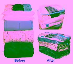 3pc XL Stack N Vac Cubed Saving Bags