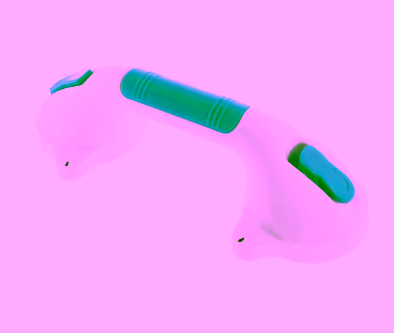 Suction Cup Grab Bar 12" - With Safety Indicator - For Bathtubs, Showers, Toilets - Safety Grip Hand Rail Assist Bar